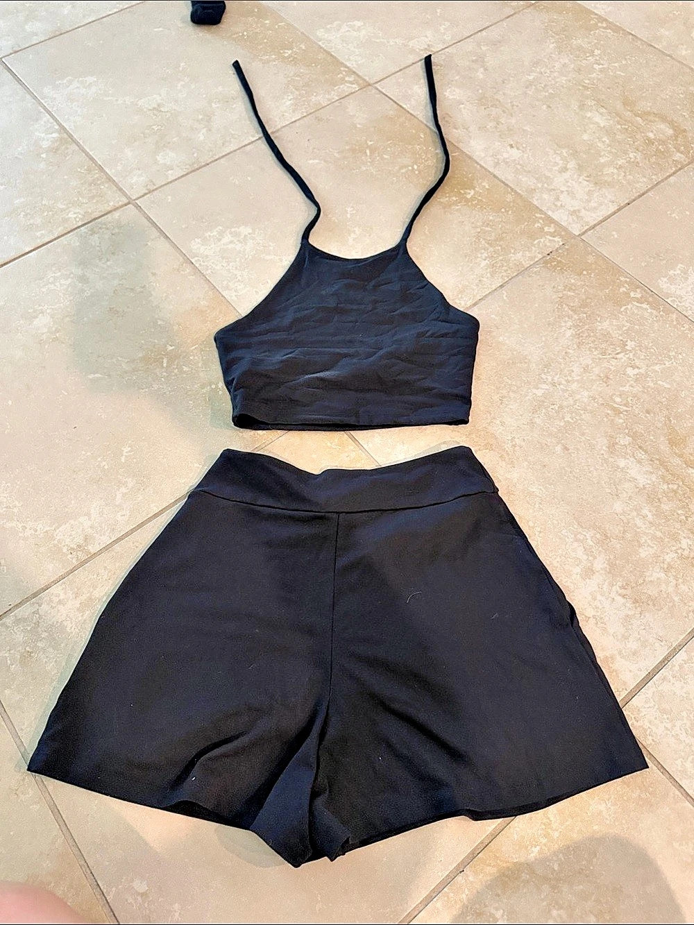 Susana Monaco Black Two-Piece Set Size XS